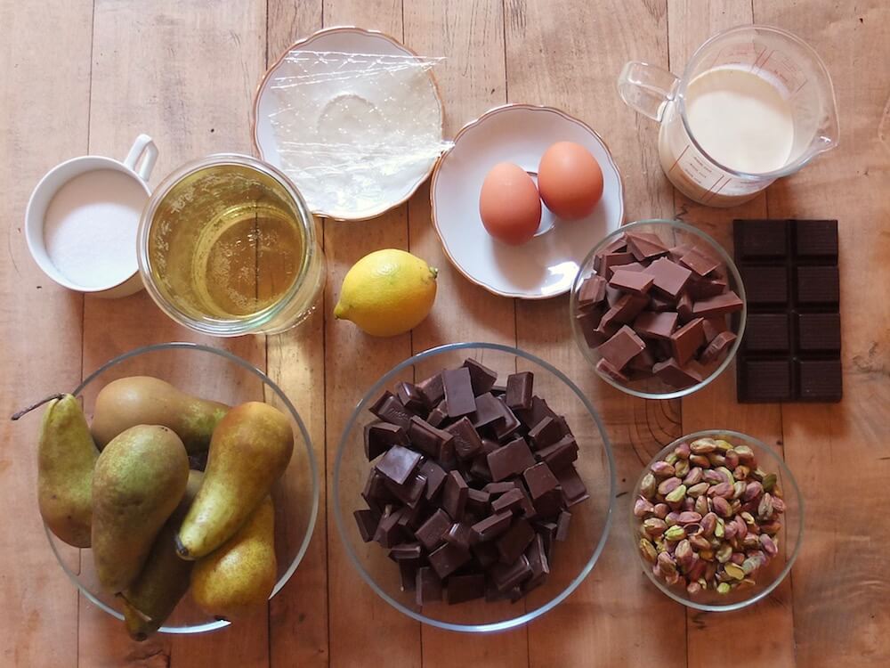 Zutaten für die Birne-Helene-Torte | La Crema Patisserie Food- und Backblog