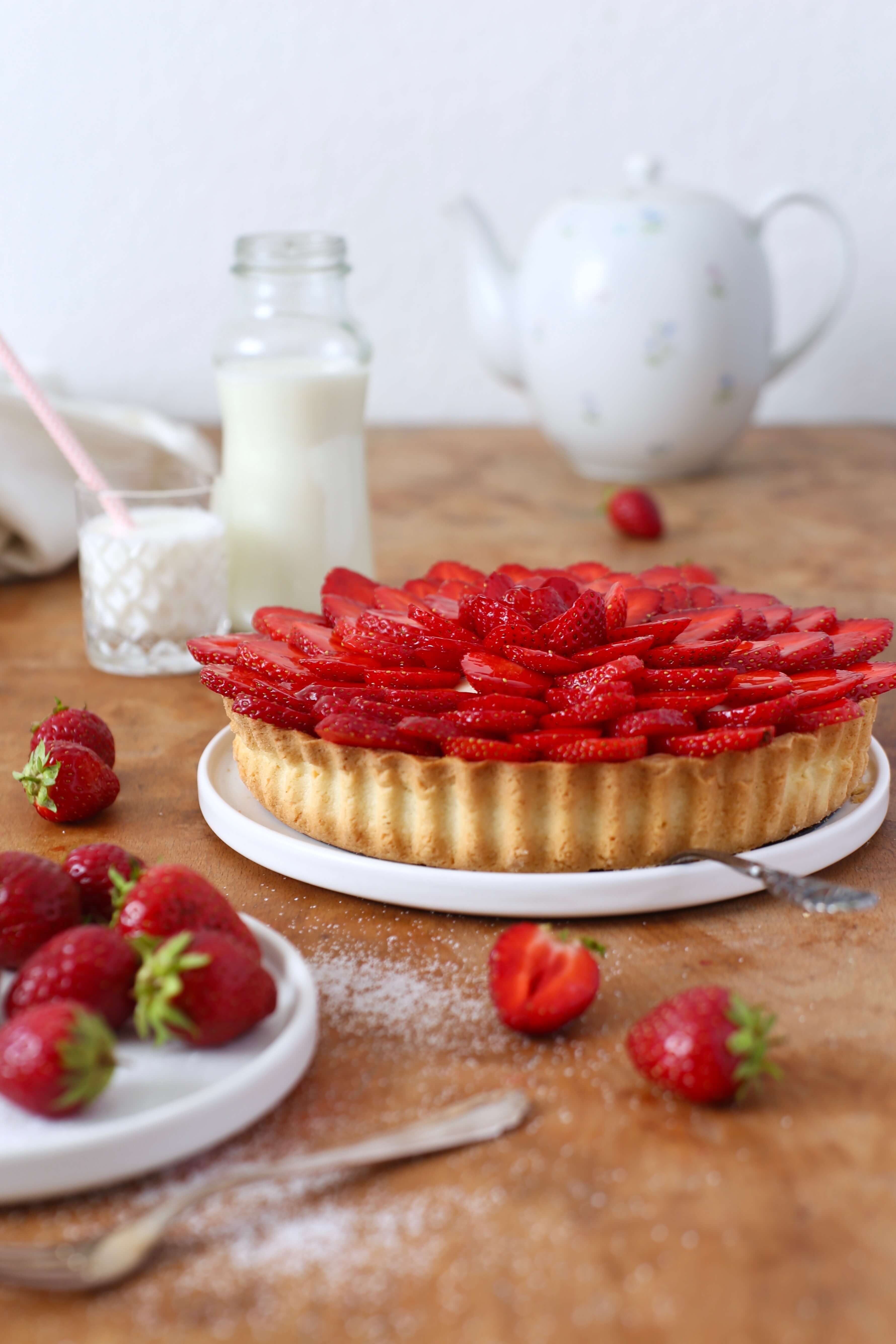 Erdbeer-Tarte mit Vanillepudding | Ein Rezept mit Kindheitserinnerungen