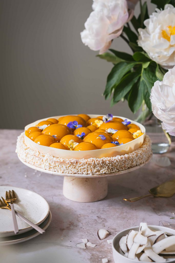 Mango-Tarte mit Kokos-Milchreis | Rezept