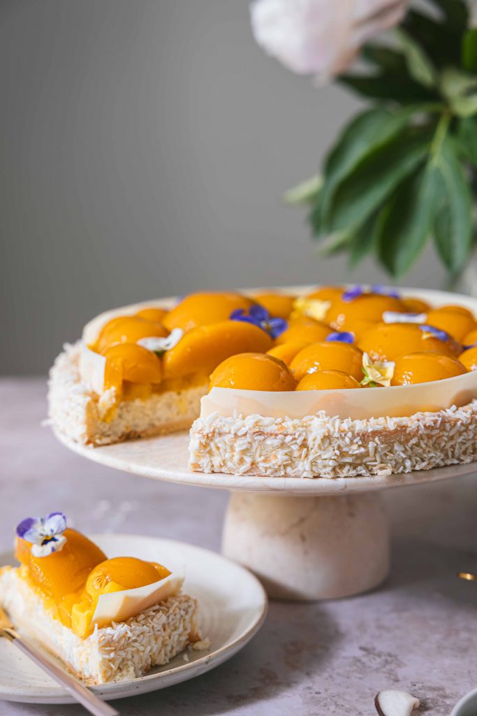 Mango-Tarte mit Kokos-Milchreis | Rezept