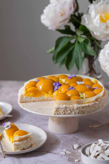 Mango-Tarte mit Kokos-Milchreis | Rezept