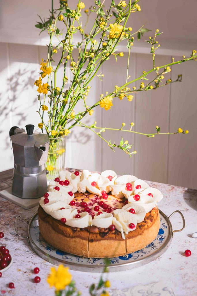 Johannisbeer-Käsekuchen mit Mascarpone Rezept