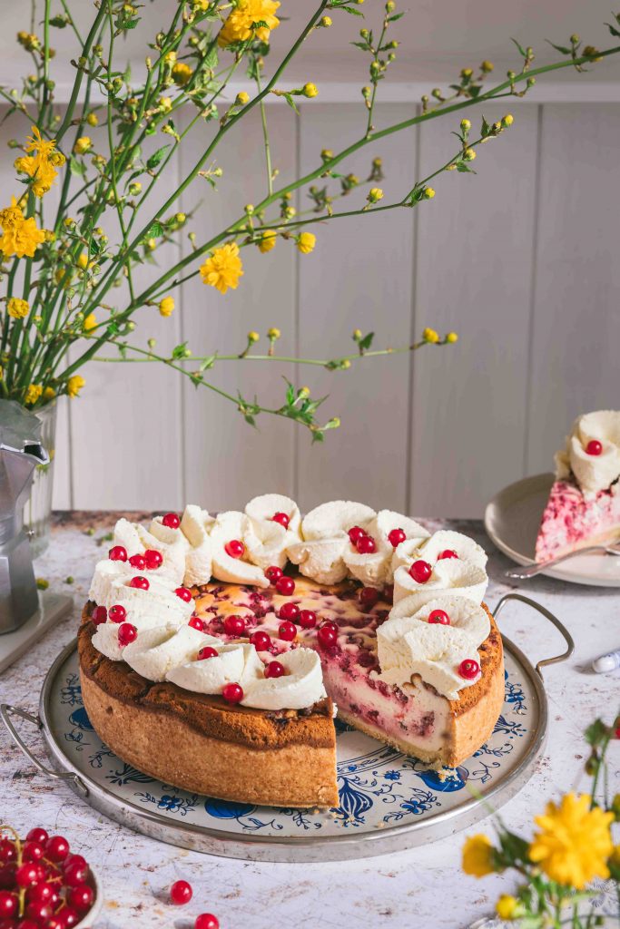 Johannisbeer-Käsekuchen mit Mascarpone Rezept