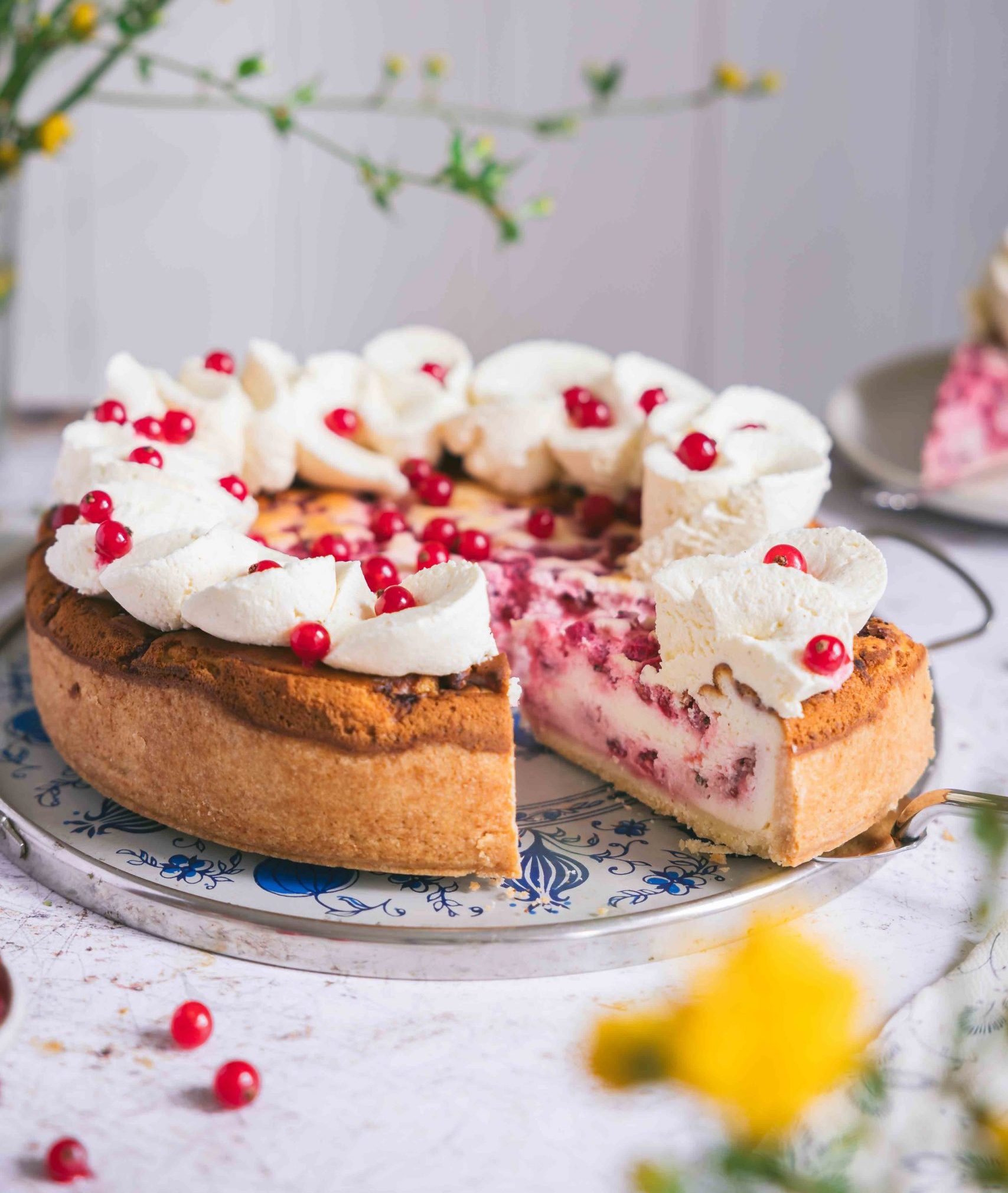 Johannisbeer-Käsekuchen mit Mascarpone Rezept