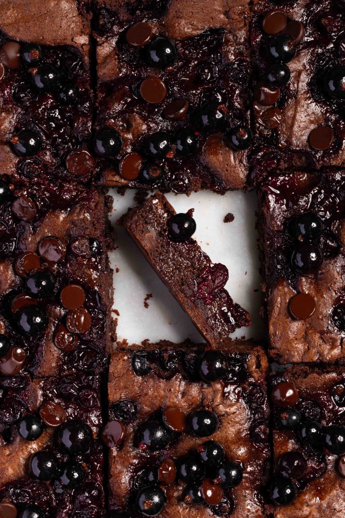 Cassis Brownies | Rezept