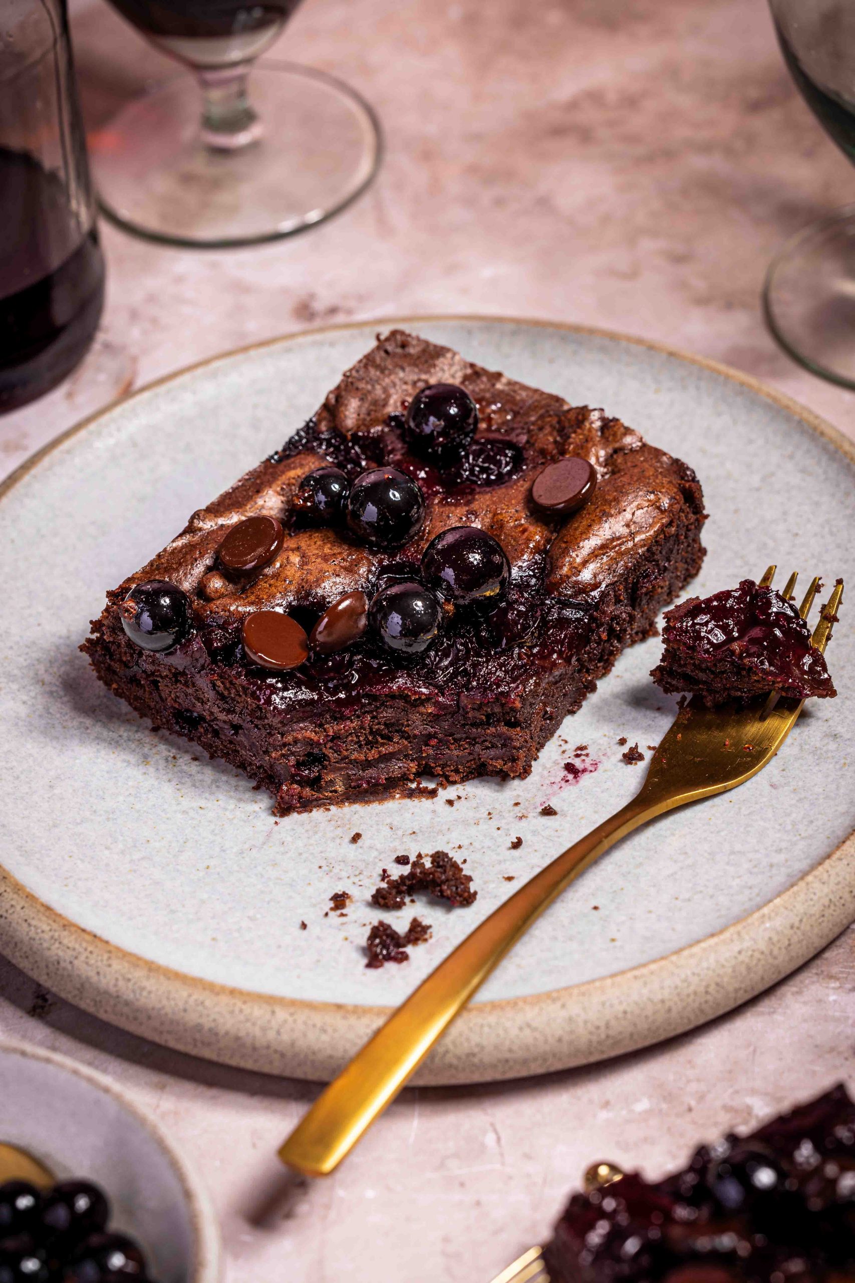 Cassis Brownies | Rezept